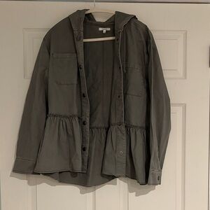 Women’s Olive Green Hooded Jacket